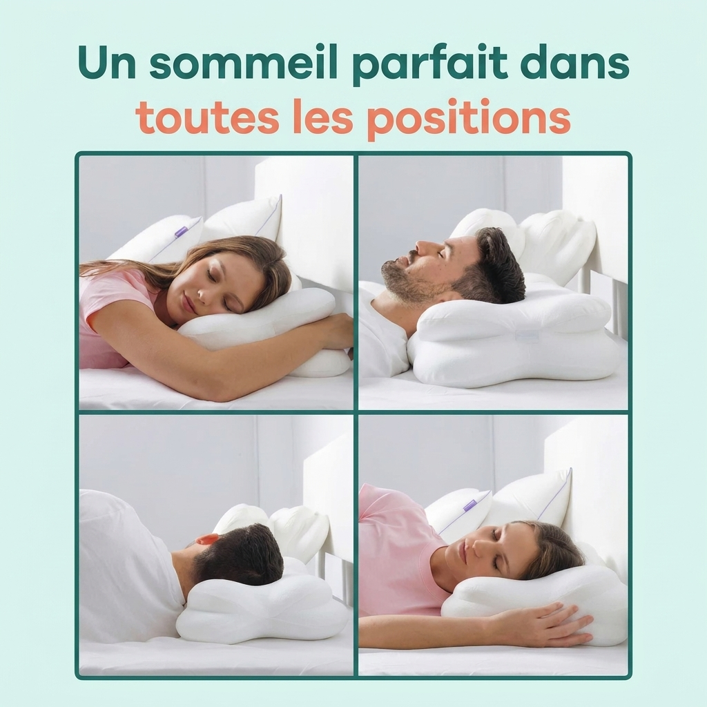 Oreiller Vitalune™ – Soutien ergonomique & alignement cervical